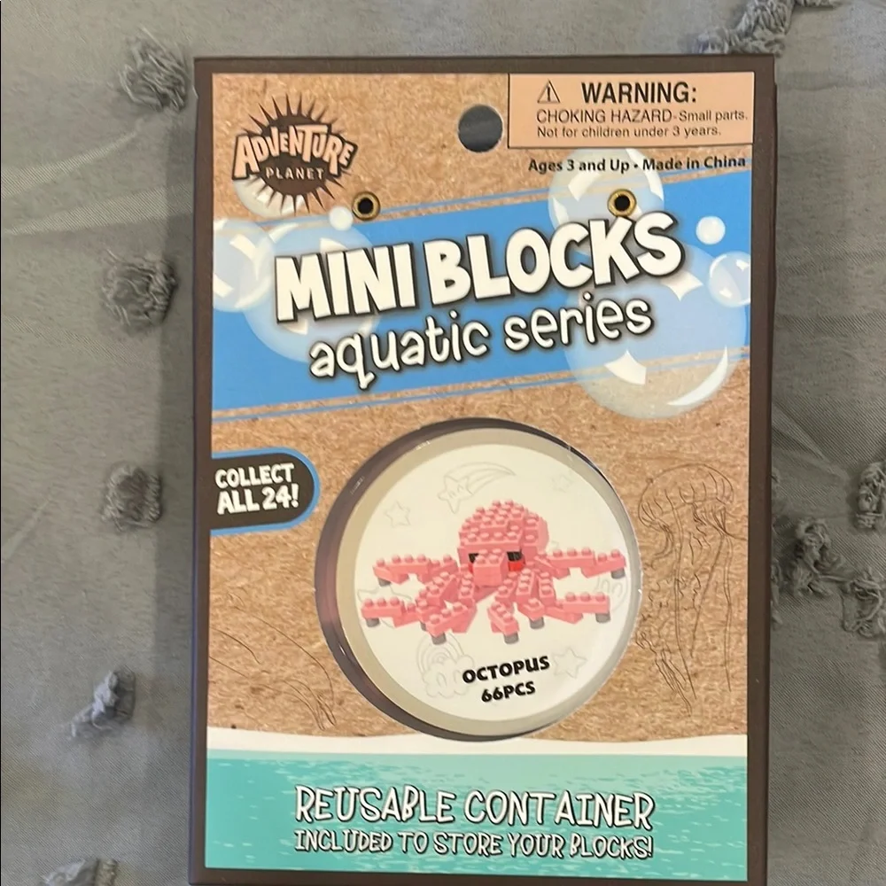 9 Mini Blocks STEM party favors Lego like octopus building kit